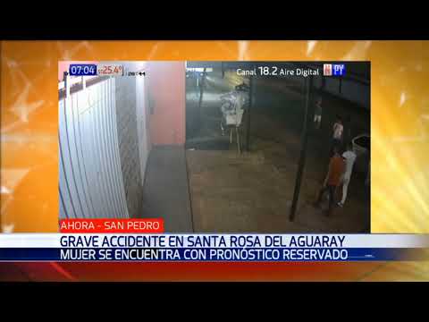 Grave accidente en Santa Rosa del Aguaray