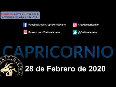 Horóscopo Diario - Capricornio - 28 de Febrero de 2020