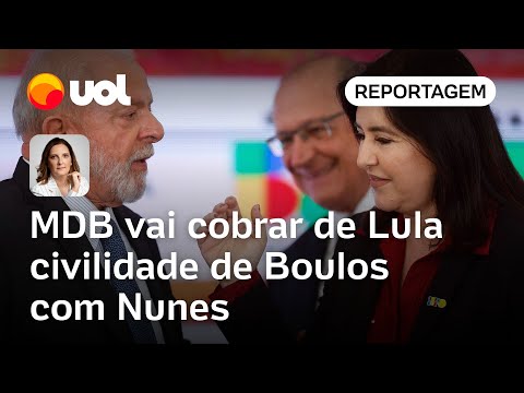 Eleições em SP: Com três ministros, MDB vai cobrar de Lula civilidade de Boulos com Nunes | Matais