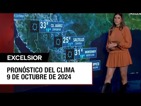 Clima para hoy 9 de octubre de 2024