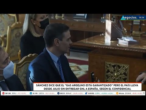 Sánchez dice que el “gas argelino está garantizado”, pero llevan desde julio sin dar GNL a España