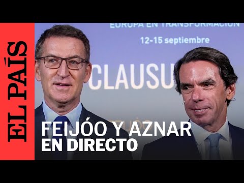 DIRECTO | Alberto Ñúñez Feijóo y José María Aznar dialogan sobre la situación política | EL PAÍS