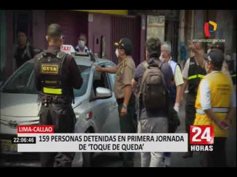 153 personas detenidas en primera jornada de Toque de Queda