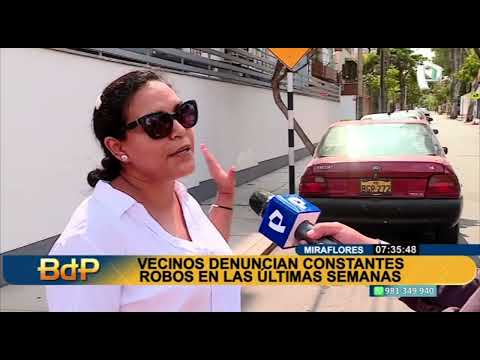 Miraflores: vecinos denuncian constantes robos