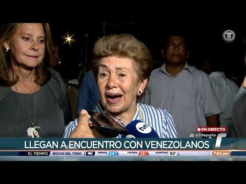 Expresidentes que iban como observadores a Venezuela se reúnen con comunidad venezolana en Panamá