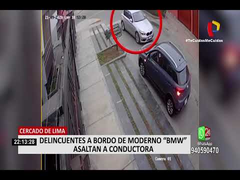 Delincuentes utilizan auto de alta gama para asaltar en Surco y Cercado de Lima