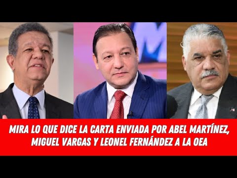 MIRA LO QUE DICE LA CARTA ENVIADA POR ABEL MARTÍNEZ, MIGUEL VARGAS Y LEONEL FERNÁNDEZ A LA OEA