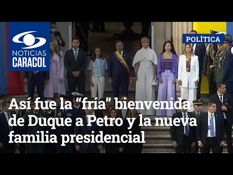 Así fue la “fría” bienvenida de Duque a Petro y la nueva familia presidencial