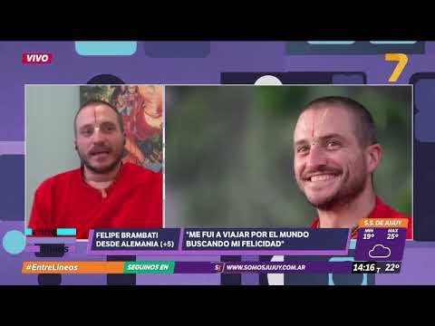 Entre Líneas (24/04/24) - Entrevistamos a Felipe Brambati desde Alemania  | Canal 7 Jujuy