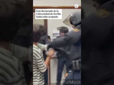 Polémico desalojo del encierro de los estudiantes pro palestinos en la Universidad de Sevilla