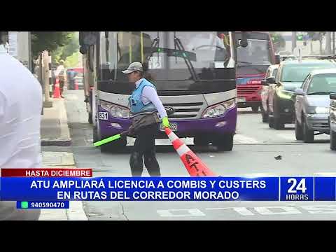ATU y PNP intensificarán operativos para prevenir ataques contra buses del Corredor Morado