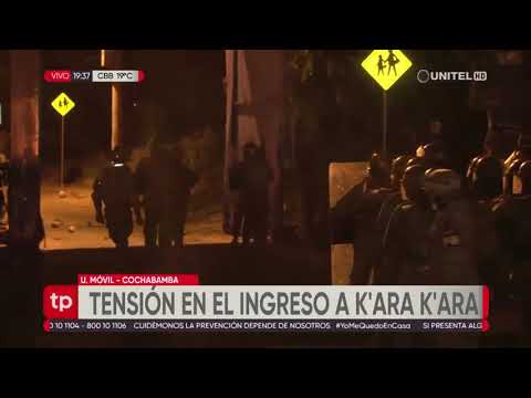 Tensión en K'ara K'ara: militares y policías intervienen bloqueo en la zona sur en Cochabamba