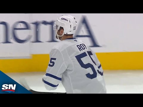 Nicolas Roy Tips Home Morgan Rielly Point Shot For First Goal With Maple Leafs