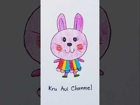 RabbitDrawingandcoloringวา