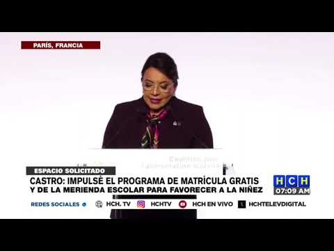 Xiomara Castro disertó en la primera reunión mundial de la Coalición por la Alimentación Escolar