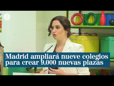 La Comunidad de Madrid ampliará nueve colegios para crear 9.000 nuevas plazas