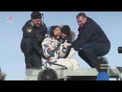 La nave tripulada rusa Soyuz MS 13 aterrizó en la estepa de Kazajistán