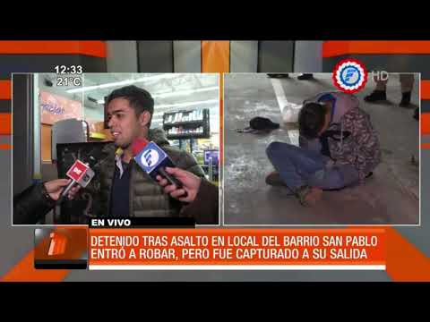 Detenido tras asalto en local comercial de Asunción