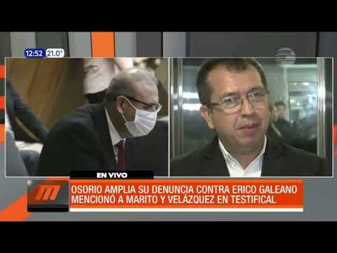 Osorio amplia su denuncia contra Erico Galeano