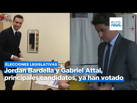Elecciones en Francia: Jordan Bardella y Gabriel Attal, principales candidatos, ya han votado