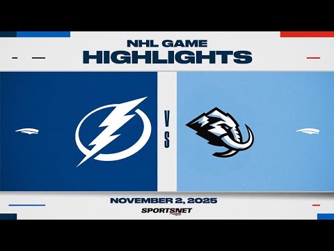 NHL Highlights | Lightning vs. Mammoth - November 2, 2025