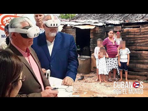 Díaz-Canel usa realidad virtual para ver lo que pasa en Palestina, mientras no ve la miseria cubana