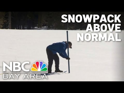 Gov. Newsom joins April snow survey; snowpack is above normal