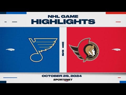 NHL Highlights | Blues vs. Senators - October 29, 2024