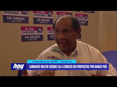 Candidato Walter Vásquez da a conocer sus propuestas por Avanza País
