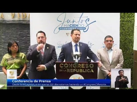 CONFERENCIA DEL PRESIDENTE DE CONGRESO NERY RAMOS Y JUNTA DIRECTIVA MENSAJE PARA LOS GUATEMALTECOS