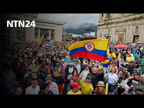 La masiva marcha del 21 de abril en contra del Gobierno de Gustavo Petro organizada en Colombia