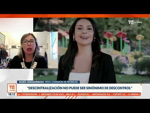 María Jaraquemada, pdta. comisión probidad: Descentralización no puede ser sinónimo de descontrol