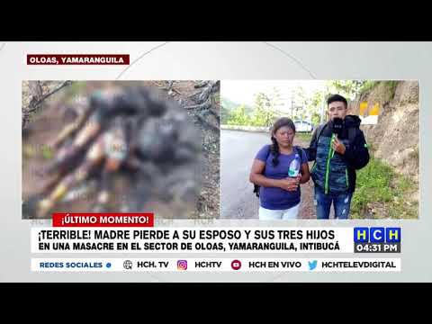 Andaban recogiendo ocote; Hondureña rompe en llanto tras asesinato de sus tres hijos y su esposo