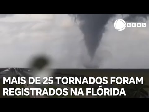 Mais de 25 tornados foram registrados na Flórida antes da passagem do furacão Milton