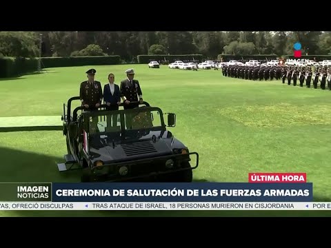 Claudia Sheinbaum participa en la Ceremonia de Salutación de las Fuerzas Armadas