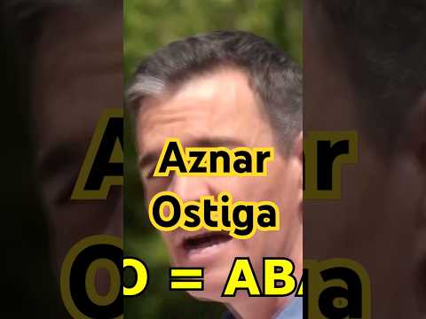 Ostigamiento de Aznar Pedro Sánchez #vox #pp #psoe