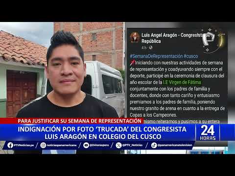 Luis Aragón: cusqueños indignados por foto trucada del congresista