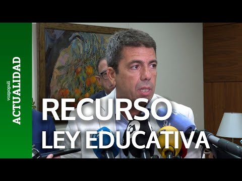 Mazón critica recurso a ley educativa: Se quieren pasar por el arco del triunfo el Estatuto