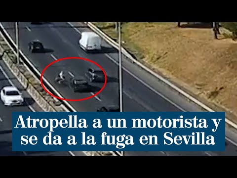 Atropella a un motorista y se da a la fuga en una carretera de Sevilla