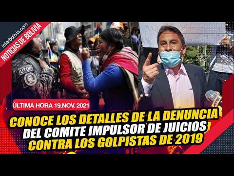 ? CONOCE LOS DETALLES DEL COMITE IMPULSOR DE JUICIO CONTRA LOS GOLPISTAS DE 2019 EN BOLIVIA