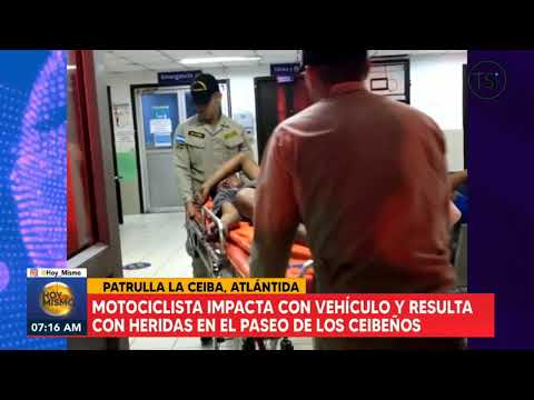 Motociclista impacta con vehículo y resulta con heridas en el paseo de Los Ceibeños