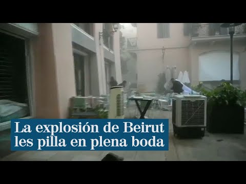 La explosión de Beirut les pilla en plena boda
