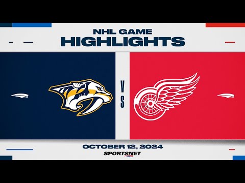 NHL Highlights | Predators vs. Red Wings - October 12, 2024