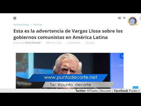 Premio Nobel de Literatura Mario Vargas Llosa asegura que Nicolás Maduro jamás entregará el poder