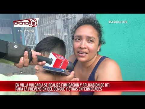 Villa Bulgaria previene enfermedades con fumigación casa a casa - Nicaragua