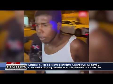 Apresan en Moca al presunto delincuente Alexander José Almonte y le ocupan dos pistolas y un radio