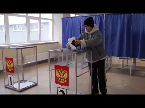 People in Russia-controlled Mariupol take part in Russian presidential election