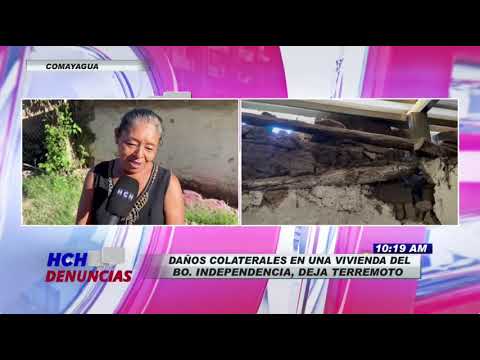 ¡Tremendo susto! Casa por poco se desploma durante sismo en Comayagua