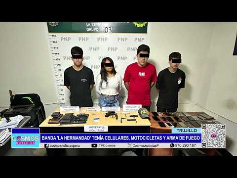 Trujillo: banda 'La Hermandad' tenía celulares, motocicletas y arma de fuego