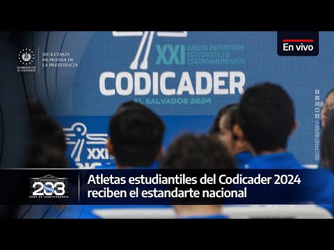 Gobierno del Presidente del Presidente Nayib Bukele entrega el pabellón a atletas del Codicader 2024